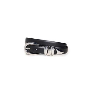 7392 Women's Triple Metal Keeper Belt, True Black